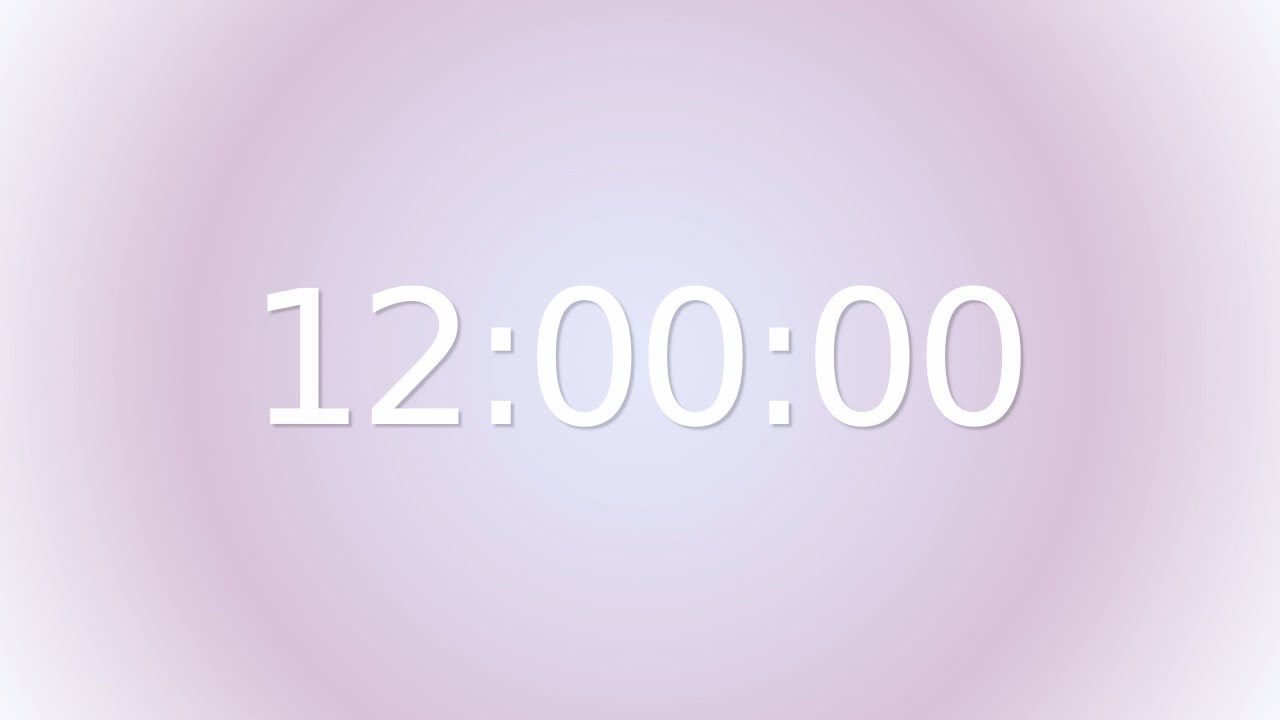 12H Soft Lavender Dream Whisper Timer | Gradient Countdown 💜 #E6E6FA #D8BFD8 #F8F8FF
