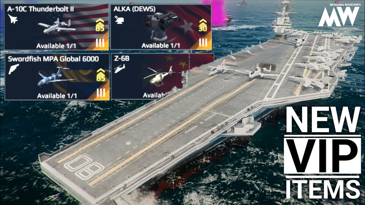 Modern Warships A-10C Thunderbolt II - Swordfish MPA Global 6000 - ALKA (DEWS) with USS Enterprise 🔥