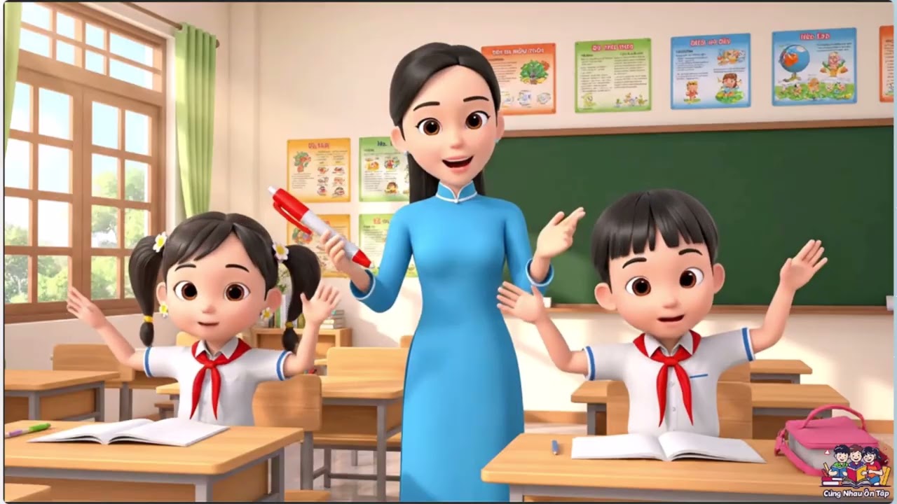 HỌC CHỮ E VỚI CÁC TỪ: PEN - PENCEL- BELL - RED