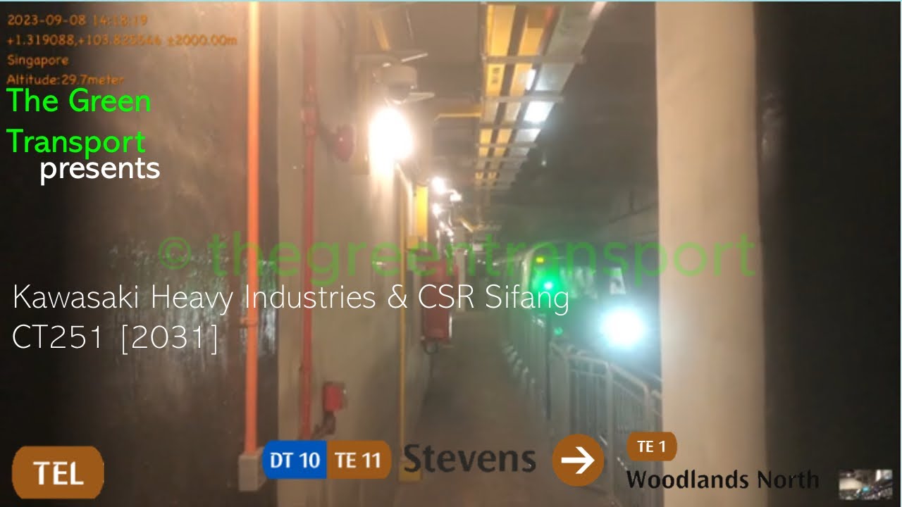 ⁴ᴷ⁶⁰ [SMRT] KSF CT251 [2031] arriving TE11 Stevens (Woodlands North)