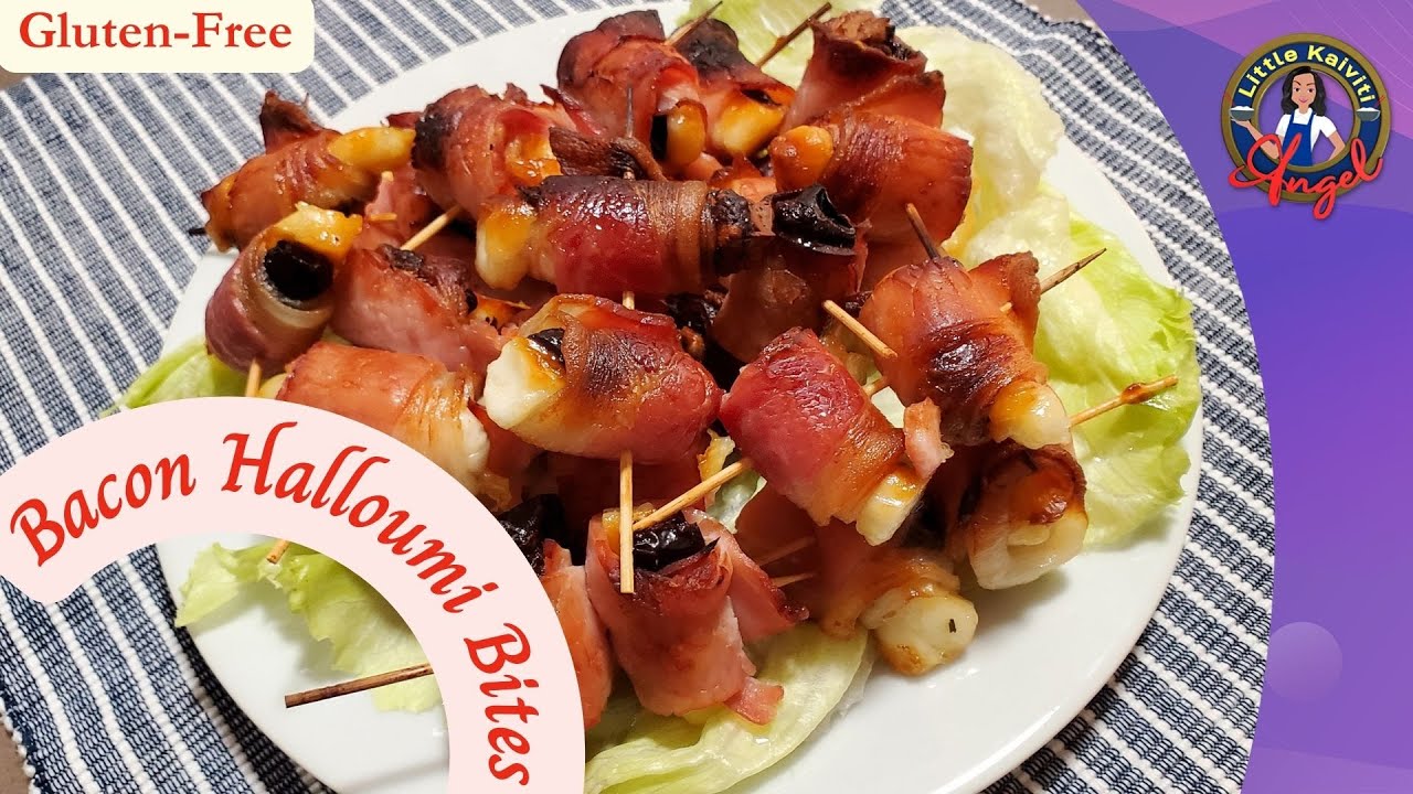 Perfect Crowd-Pleaser Crispy Bacon Wrapped Halloumi Bites | Gluten-Free