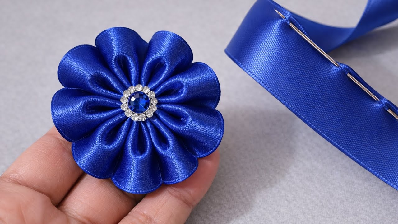 how to make flower from Ribbon 🎀 