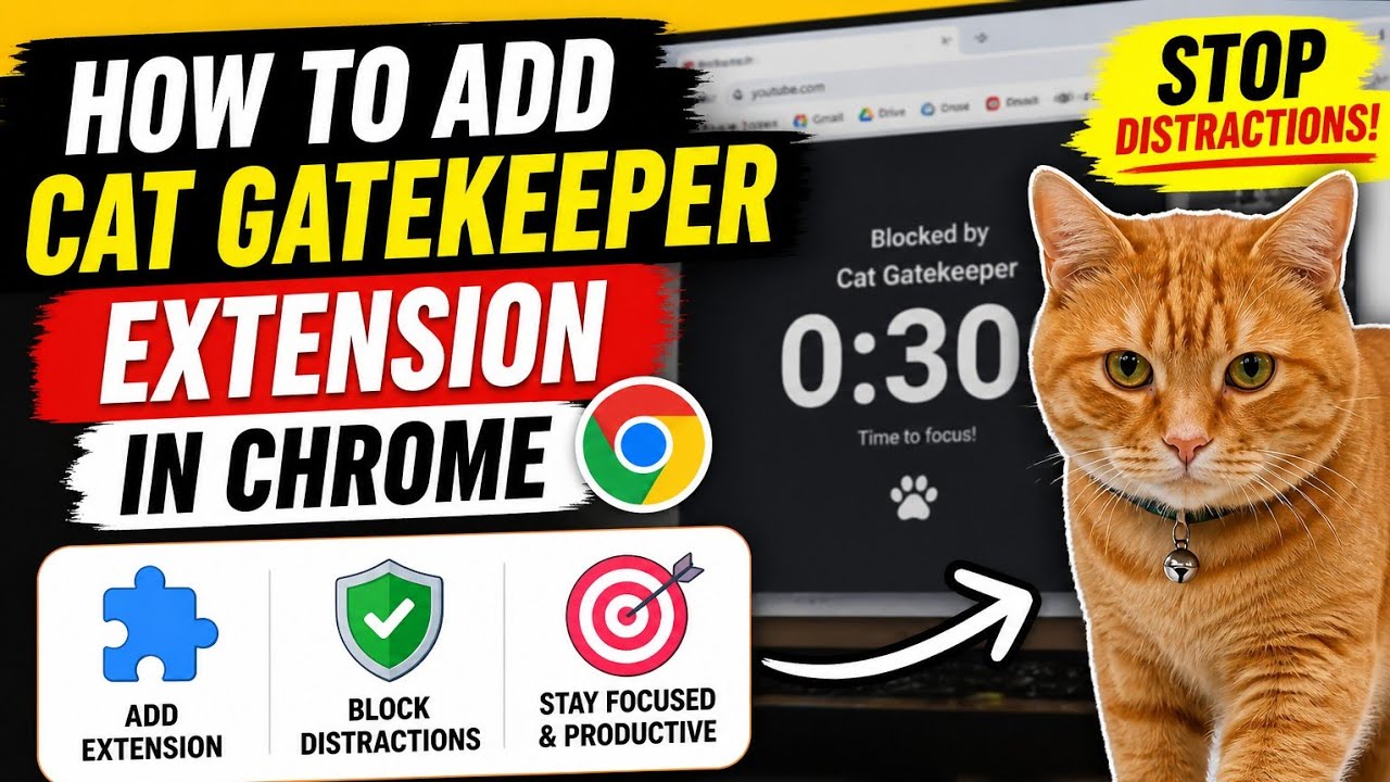 How to Add Cat Gatekeeper Extension in Chrome | Block Screen & Stay Focused (Step-by-Step)