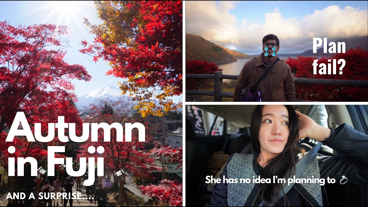 [4K] AUTUMN FUJI ROAD TRIP | Lake Motosu, Momiji Corridor, Oshino Hakkai, and many more... そしてサプライズ