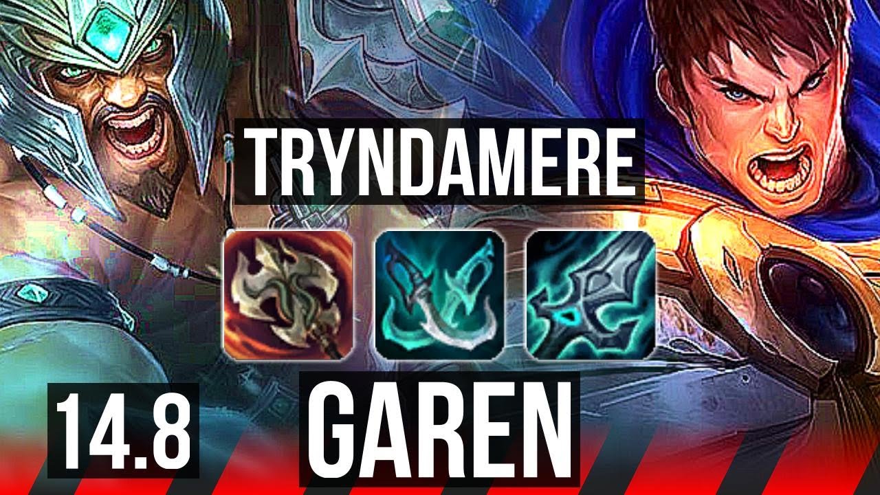 TRYNDAMERE vs GAREN (TOP) | 45k DMG, 6 solo kills, Rank 8 Trynda | NA Challenger | 14.8