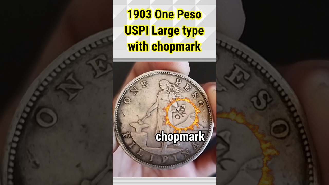 Chopmark on coins #coin #collection