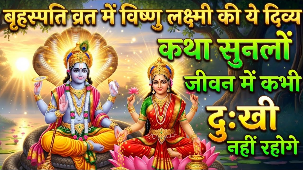 गुरुवार को विष्णु-लक्ष्मी की कथा | राजा की रानी को साधु ने क्यों दिया श्राप? | Brahspati Vrat Kath