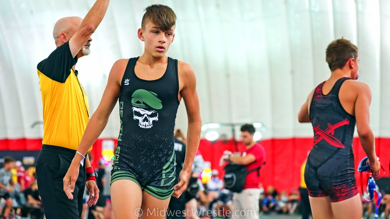 120 – Brayden Getz {G} of Contenders Wrestling Academy IN vs. Jaxson Mikolyzk {R} of Death Squad IN