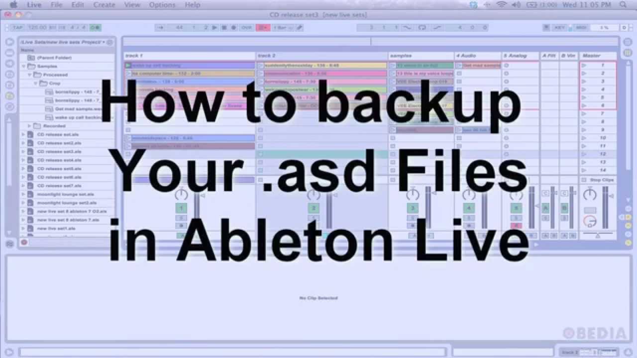 Save your Session! Backup ASD files & Warp Info in Ableton Live
