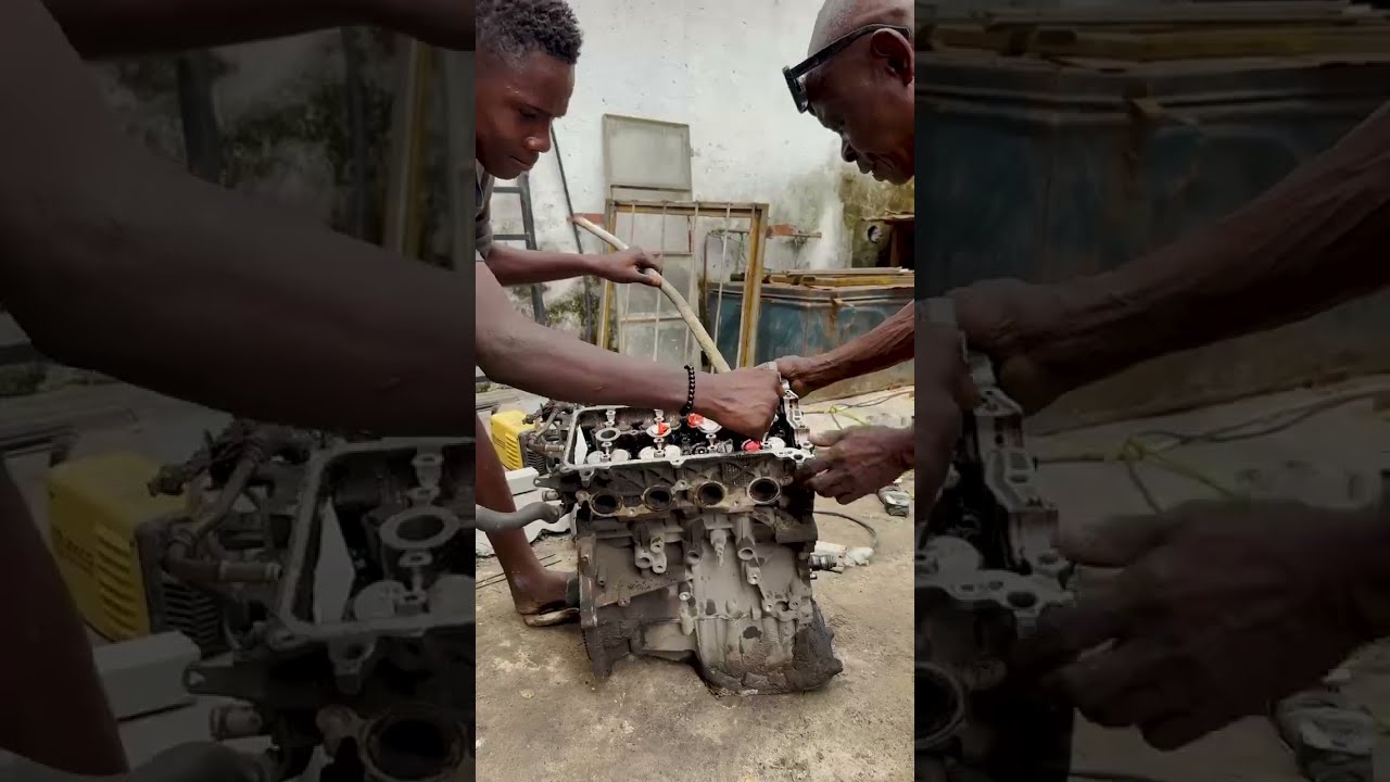 AFRİCA DA MOTOR TAMİRİ #africa #tamir #cars #repair