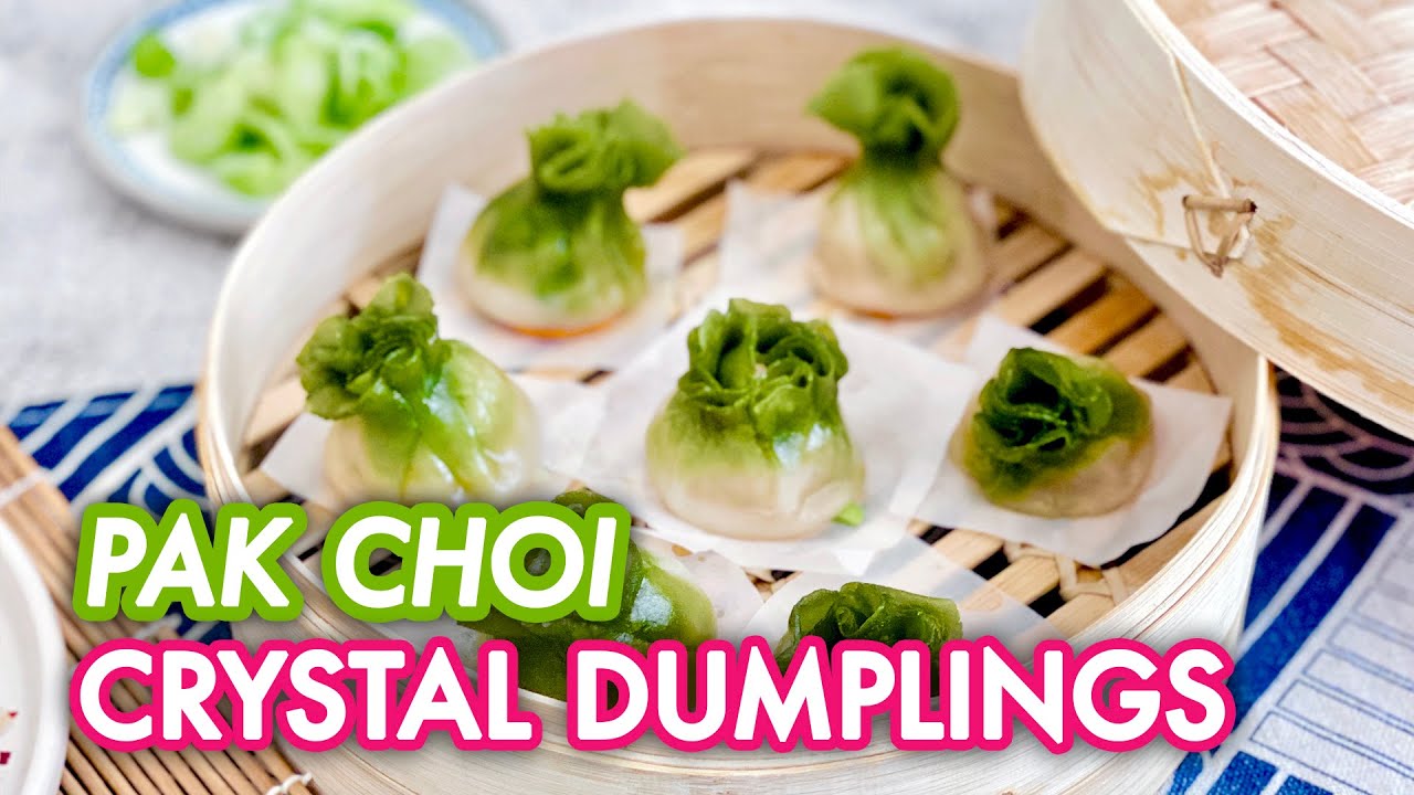 How to Make Translucent Pak Choi and Pork Crystal Dumplings 白菜豬肉水晶餃