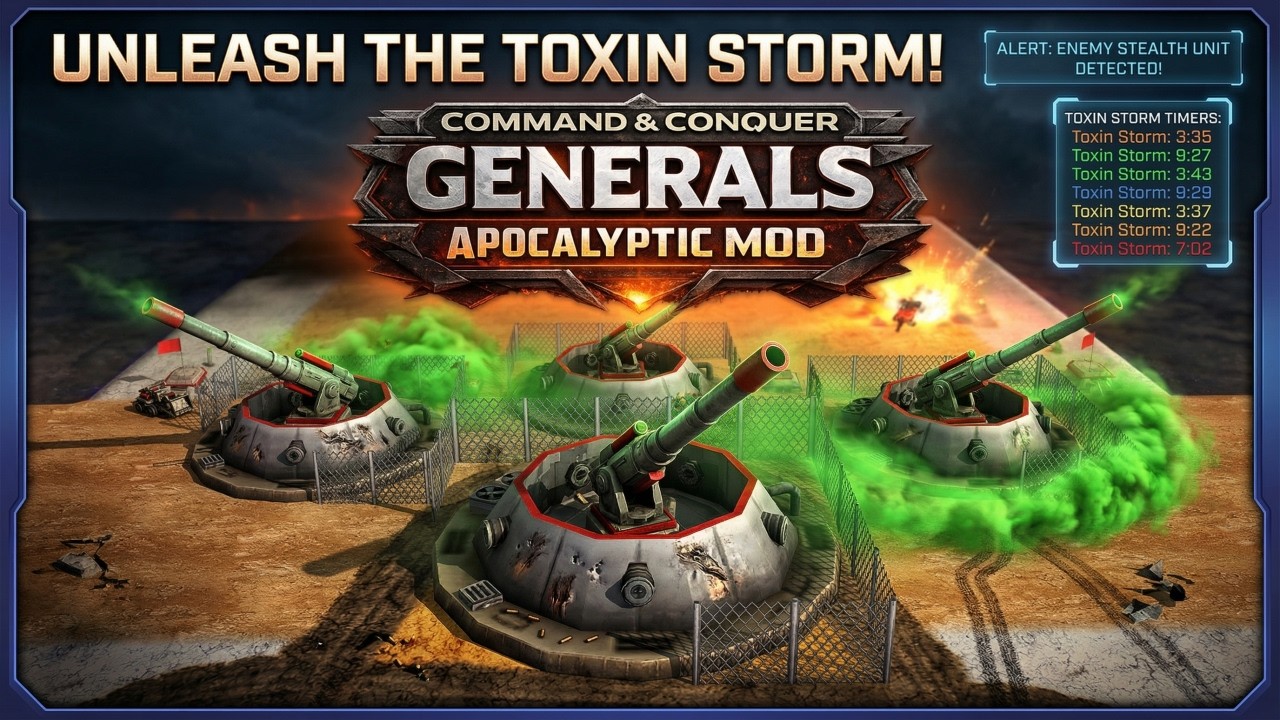 C&C Generals Zero Hour – USA vs 7 GLA | Apocalyptic Mod Chaos Battle
