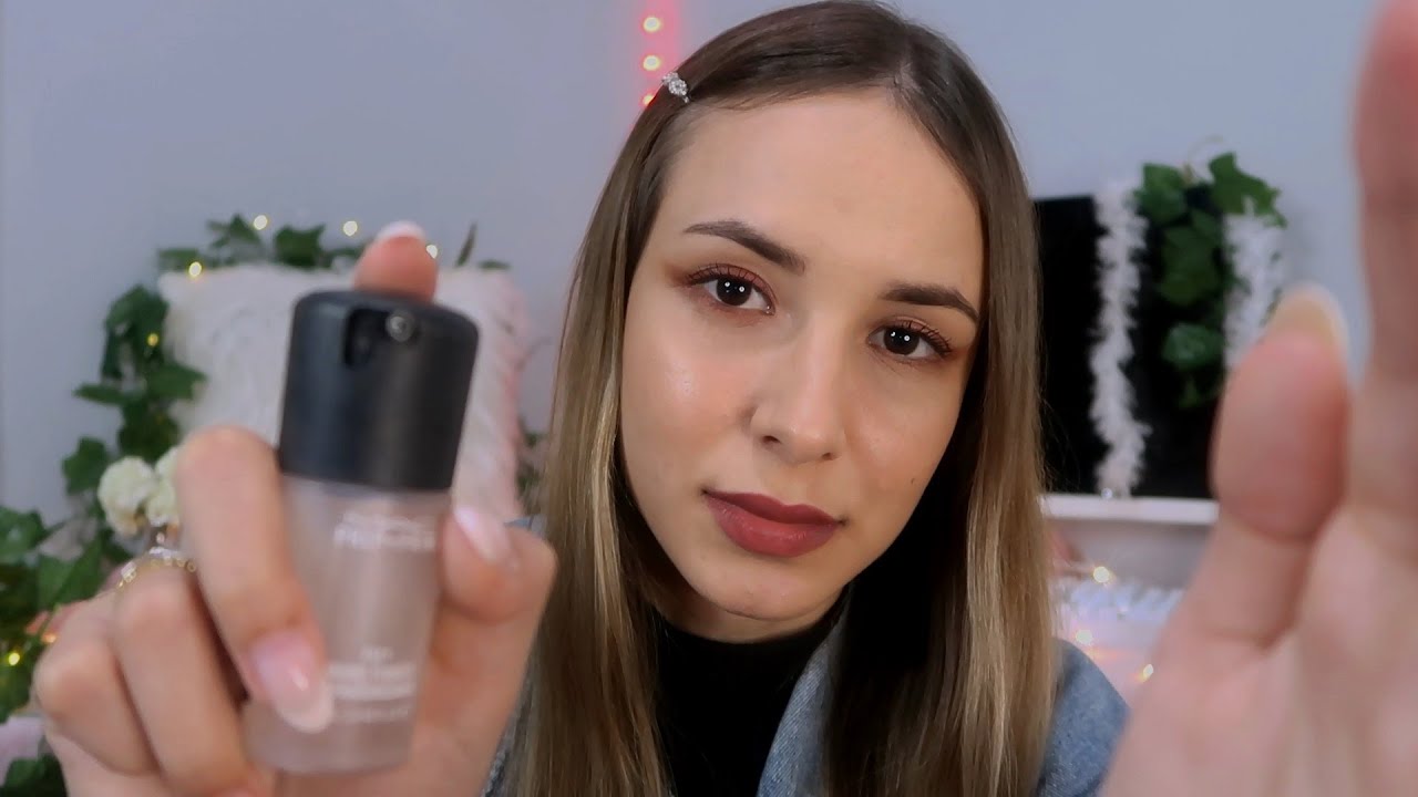 ASMR (Sem Fala) TE MAQUIANDO - Sons de maquiagem