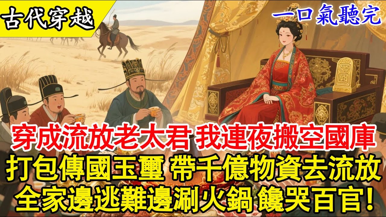 【一口氣聽完】穿成62歲老太君，開局抄家流放？我反手搬空國庫，把蠻荒之地建成世外桃源！🔥#穿越 #有聲書 #古言 #完結 #爽文