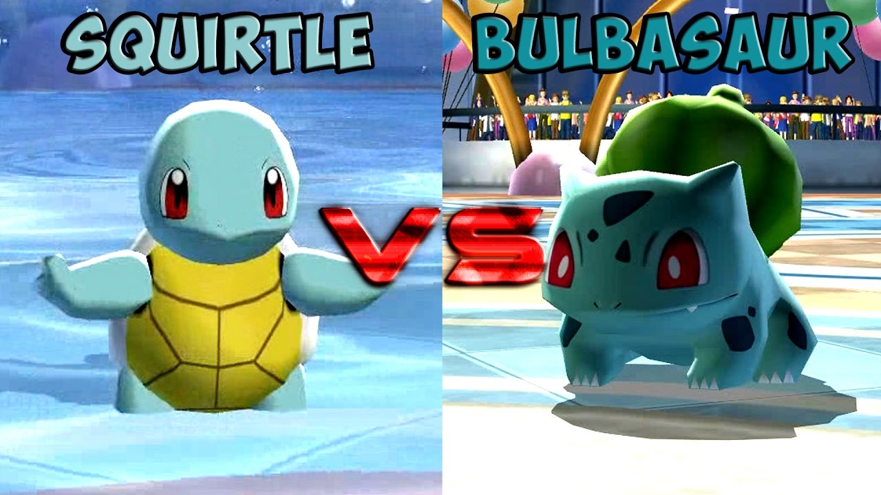 Pokemon battle revolution - Squirtle vs Bulbasaur