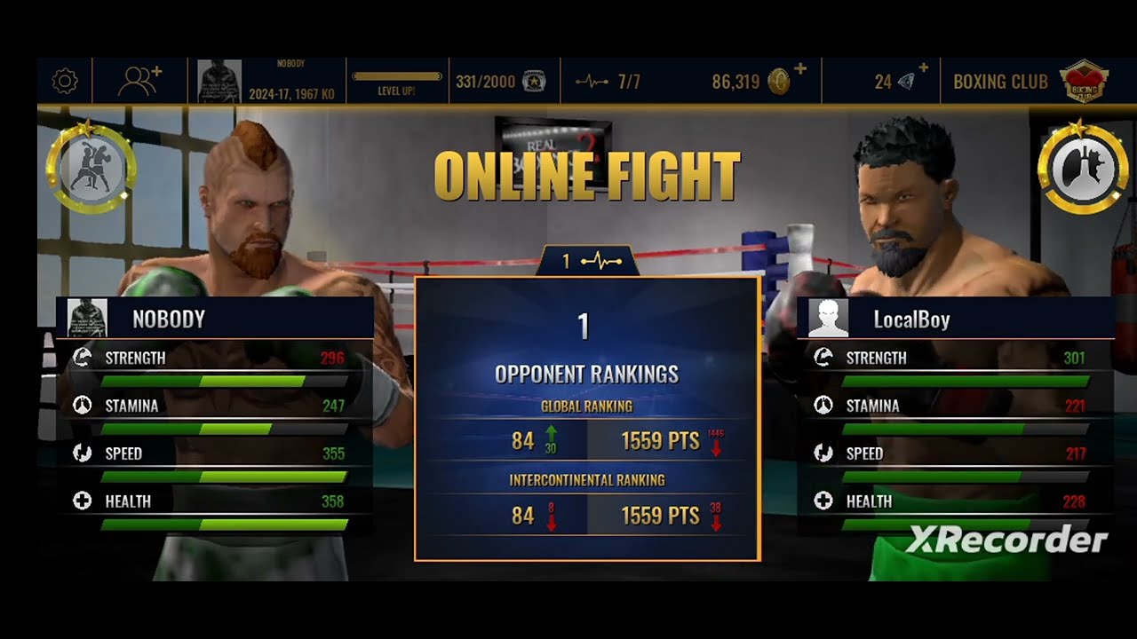 Real Boxing 2 Online Multiplayer Fight "NOBODY" vs "Local boy"