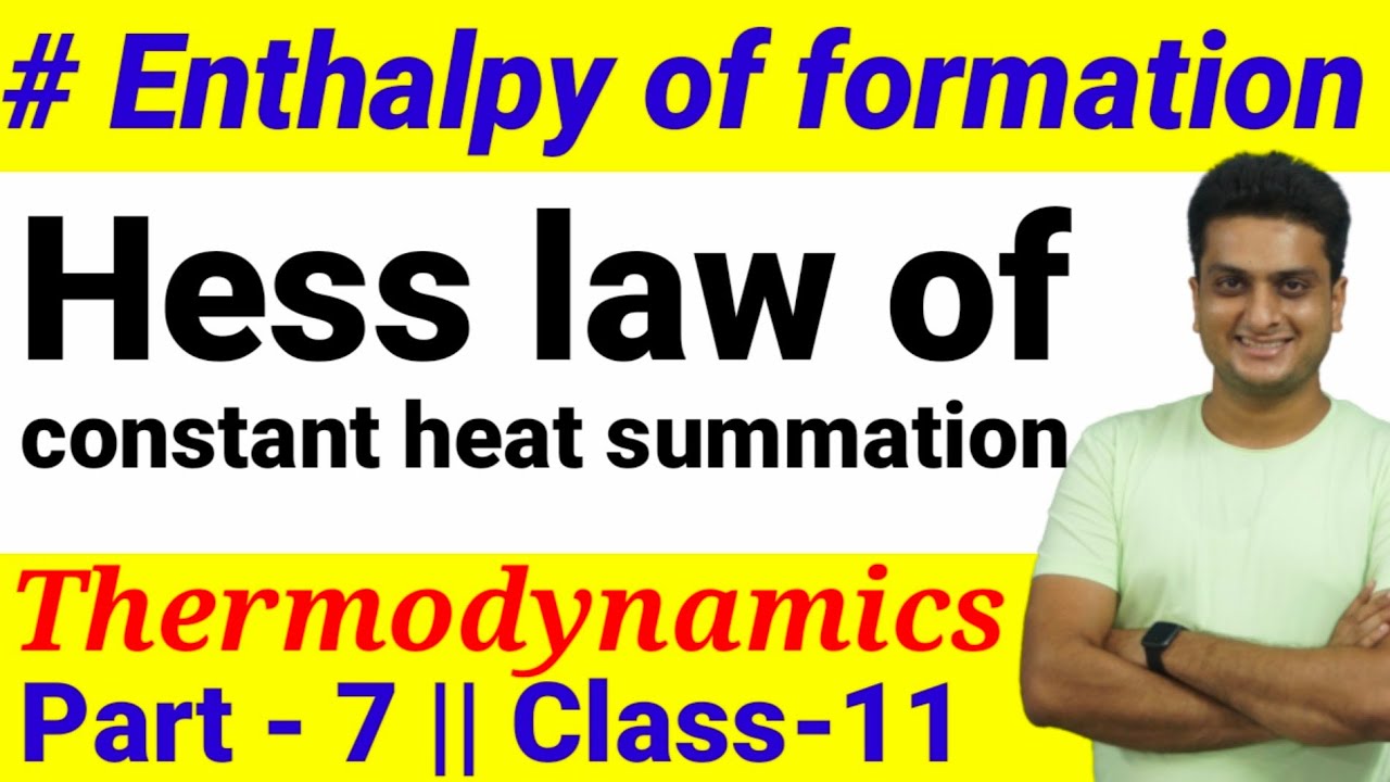 Enthalpy of formation || Hess law || Enthalpy of Change || Thermodynamics Part- 7 || Class-11