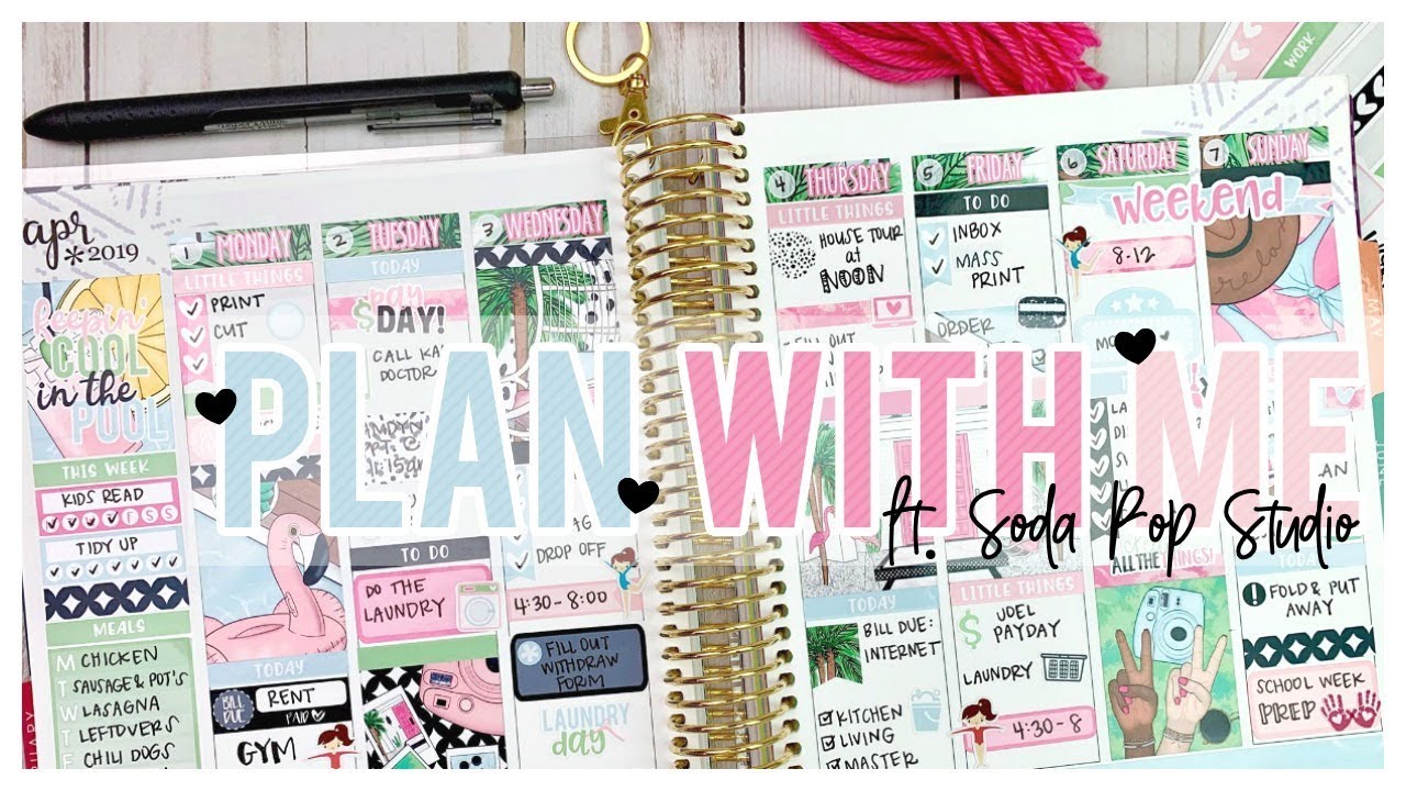 Plan With Me ❤️ April 1-7th ❤️ Ft. Soda Pop Studio