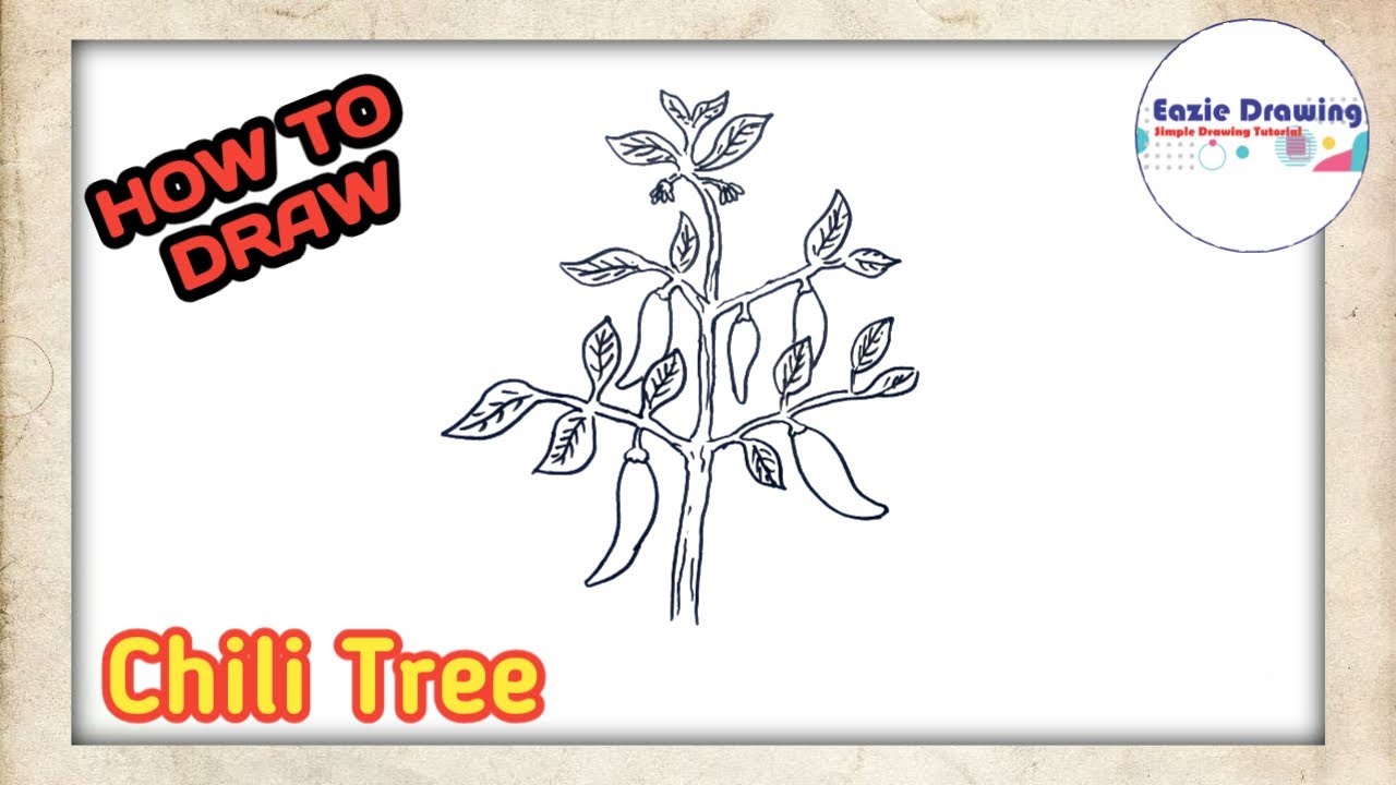 How to Draw Chili Tree