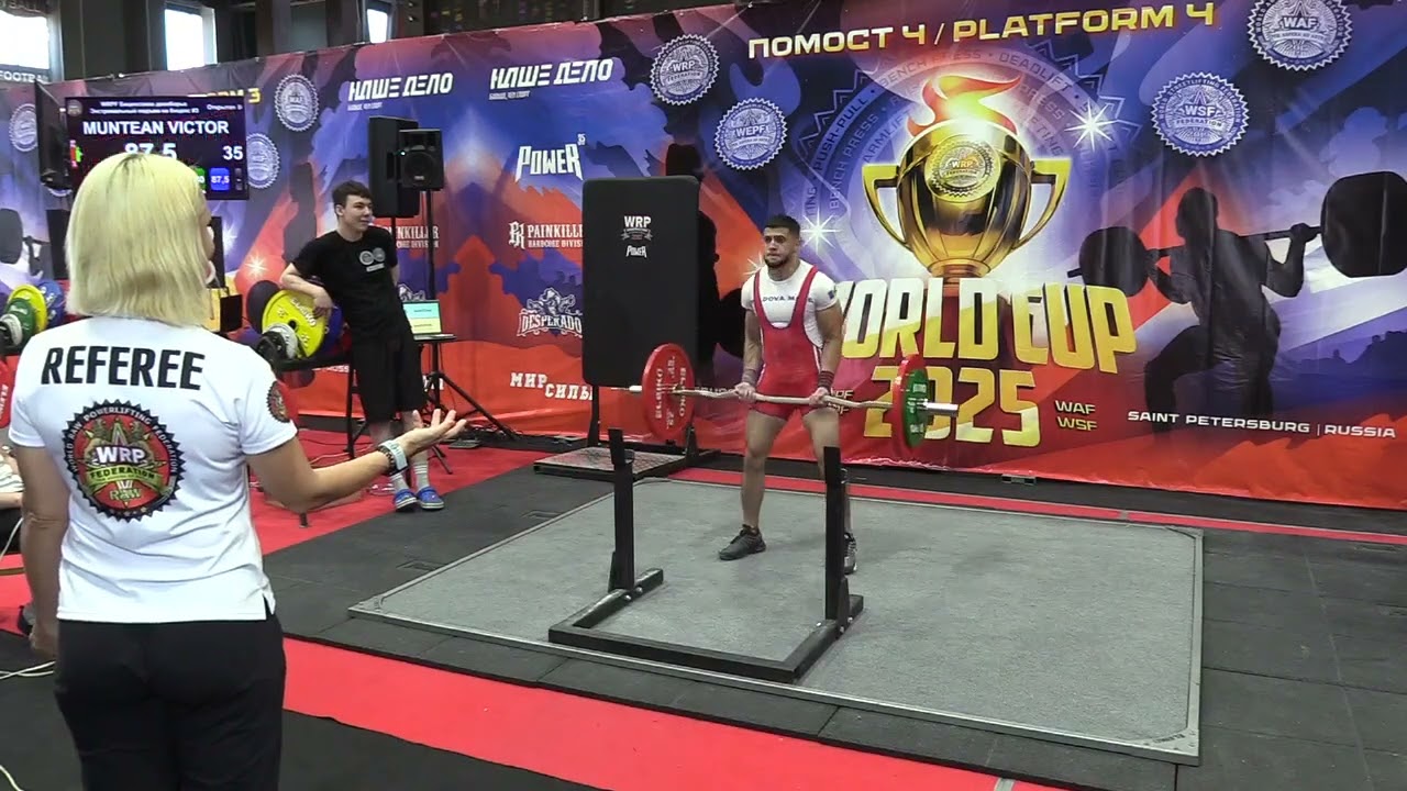 Muntean Victor Экстремальный подъем на бицепс 87,5 кг св 53,60 кг