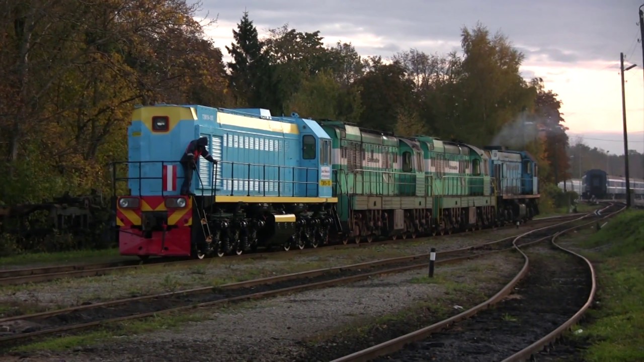 Тепловоз ТЭМ18-193 в депо Таллин-Вяйке / TEM18-193 at Tallinn-Väike depot