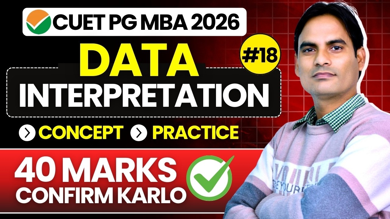 📈🔥 DI from Zero Level Class 18  || Data Interpretation for CUET PG MBA 2026 || Malik Sir #cuetpgmba