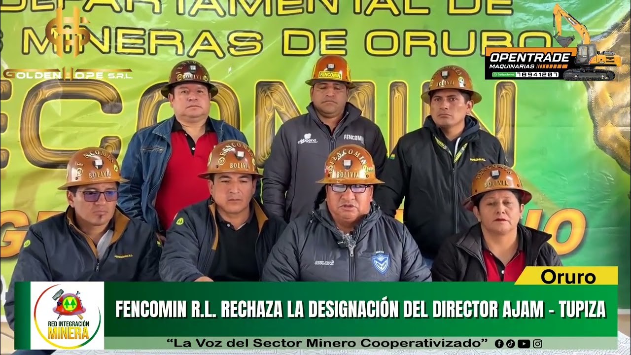 #RedIntegracionMinera I 𝐅𝐄𝐍𝐂𝐎𝐌𝐈𝐍 𝐑.𝐋. 𝐑𝐄𝐂𝐇𝐀𝐙𝐀 𝐋𝐀 𝐃𝐄𝐒𝐈𝐆𝐍𝐀𝐂𝐈𝐎́𝐍 𝐃𝐄𝐋 𝐃𝐈𝐑𝐄𝐂𝐓𝐎𝐑 𝐀𝐉𝐀𝐌 - 𝐓𝐔𝐏𝐈𝐙𝐀