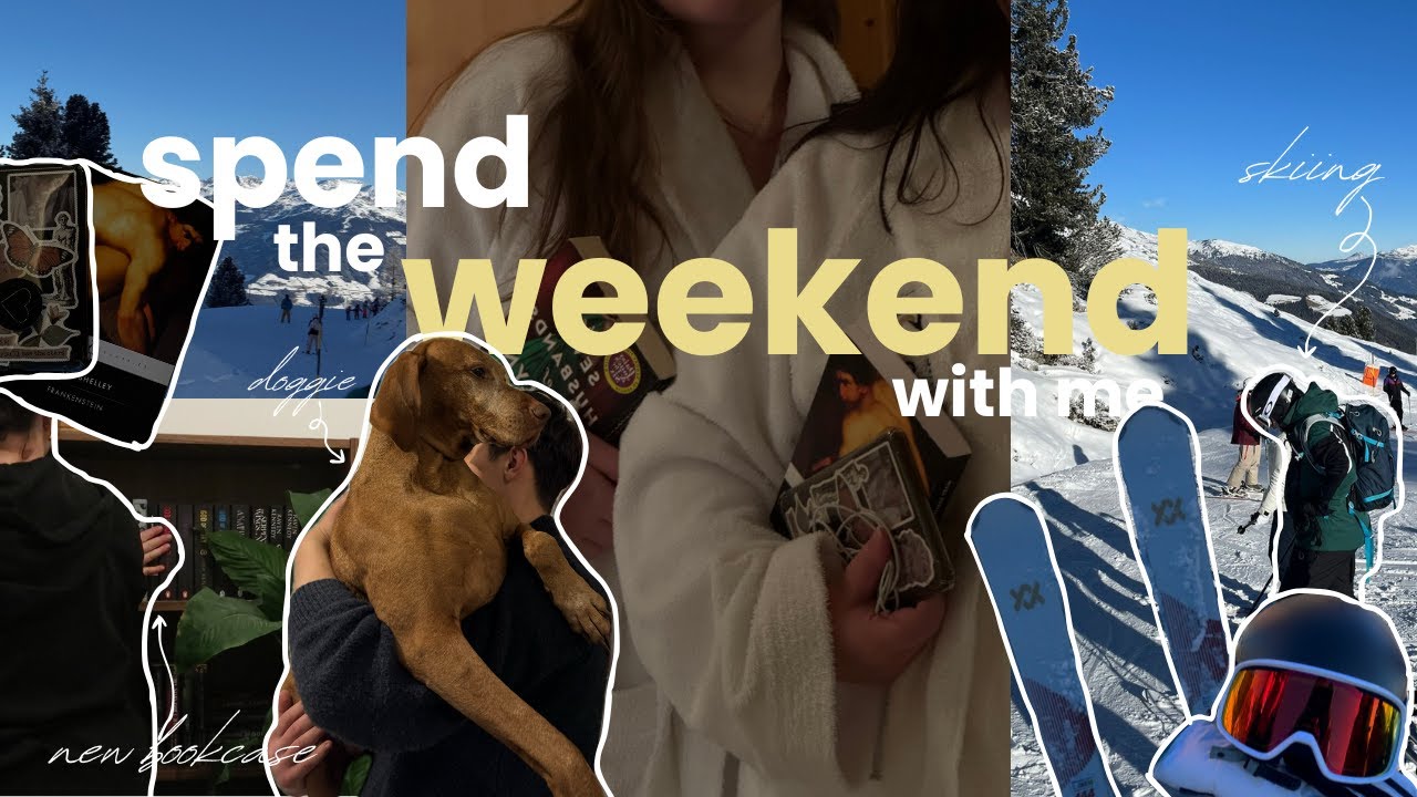 spend the weekend with me || first time skiing, new bookcase, reset evening