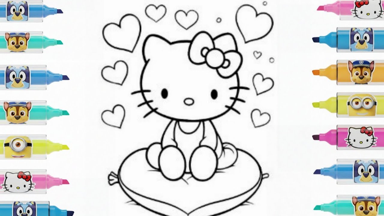 Hello Kitty Drawing Tutorial | Easy Cartoon Drawing for Kids