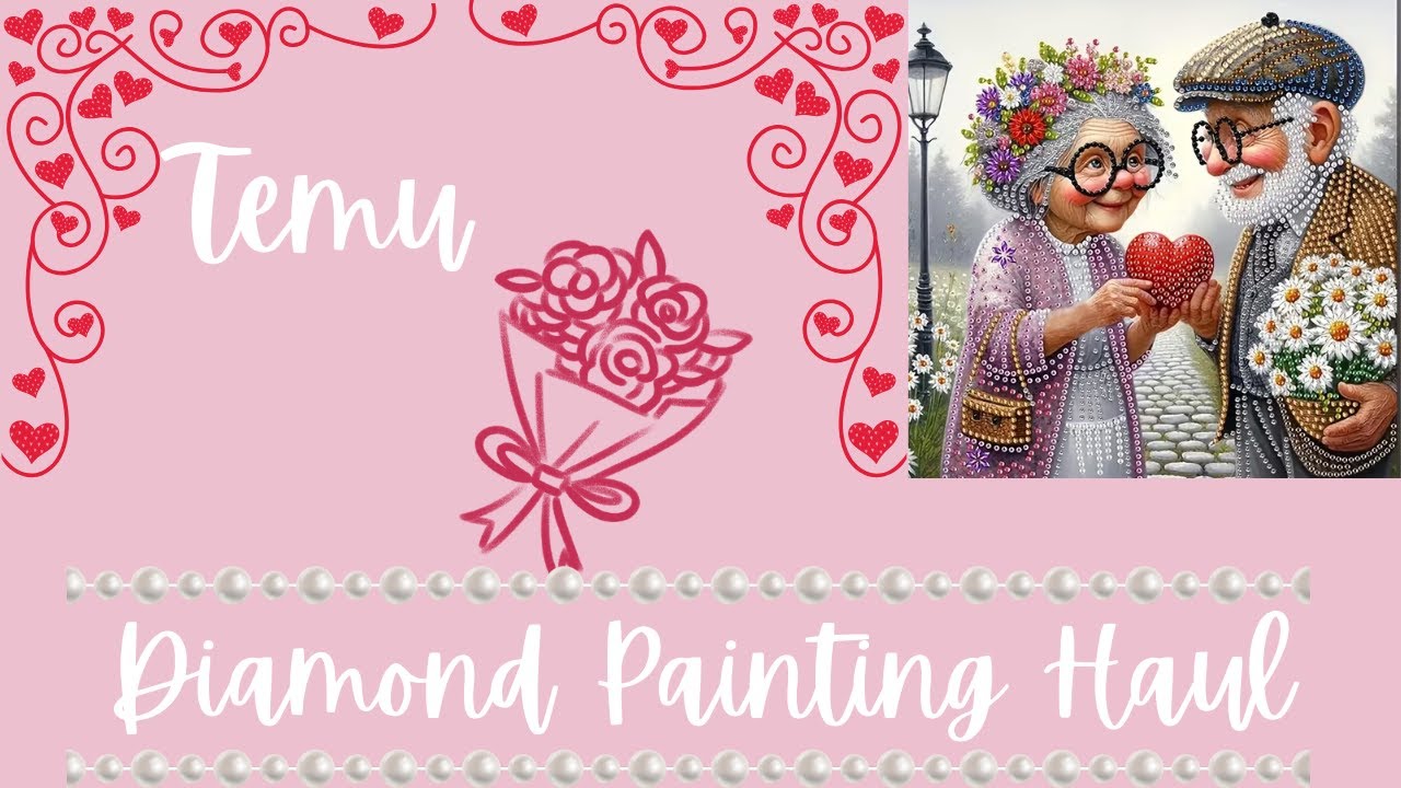 Diamond Painting Haul - TEMU - Partial Special Shape Greeting Cards & 60x60 Diamond Art Paintings 91