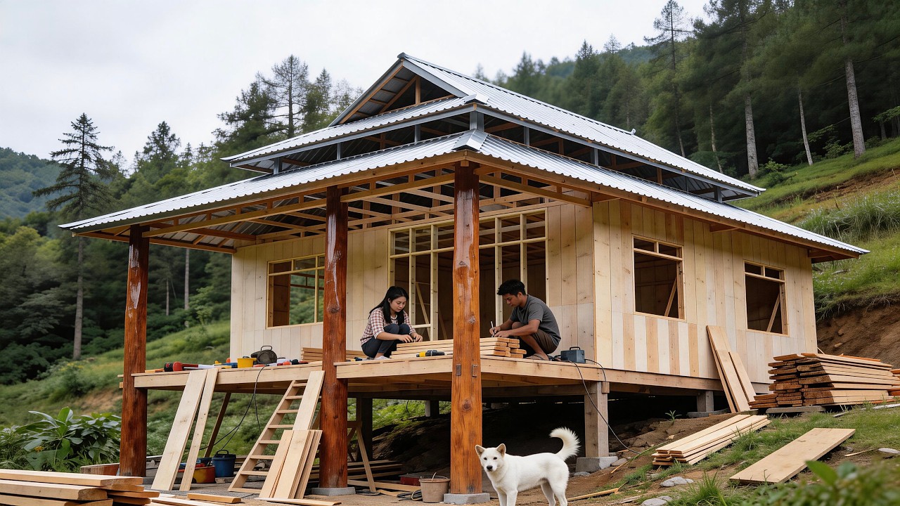 The home of the three orphaned brothers was swept away by the flood. The journey of revival.