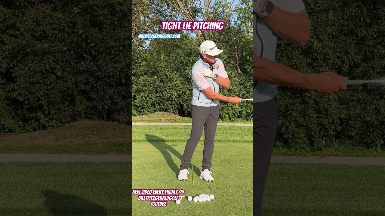 Tight Lie Pitching #golflessons #golf #improveyourgolf #golfskill @MalaskaGolf