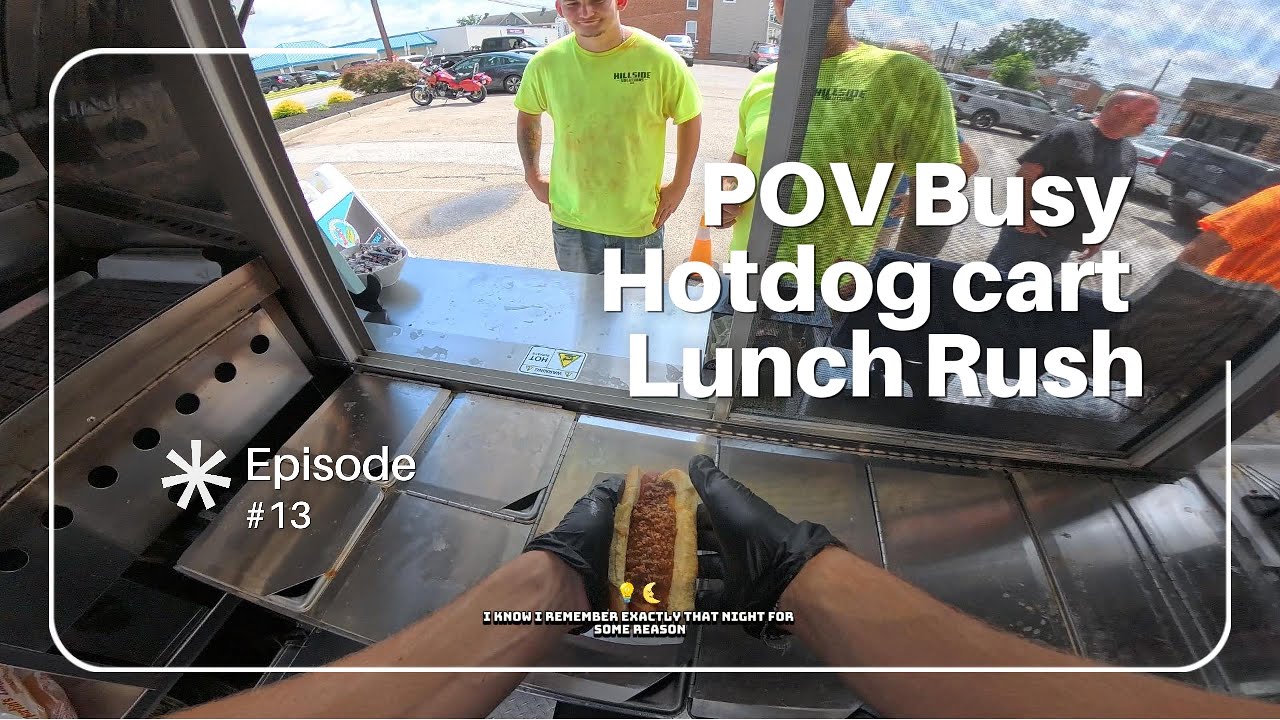 POV - Running a Busy Hotdog Cart Lunch Rush!