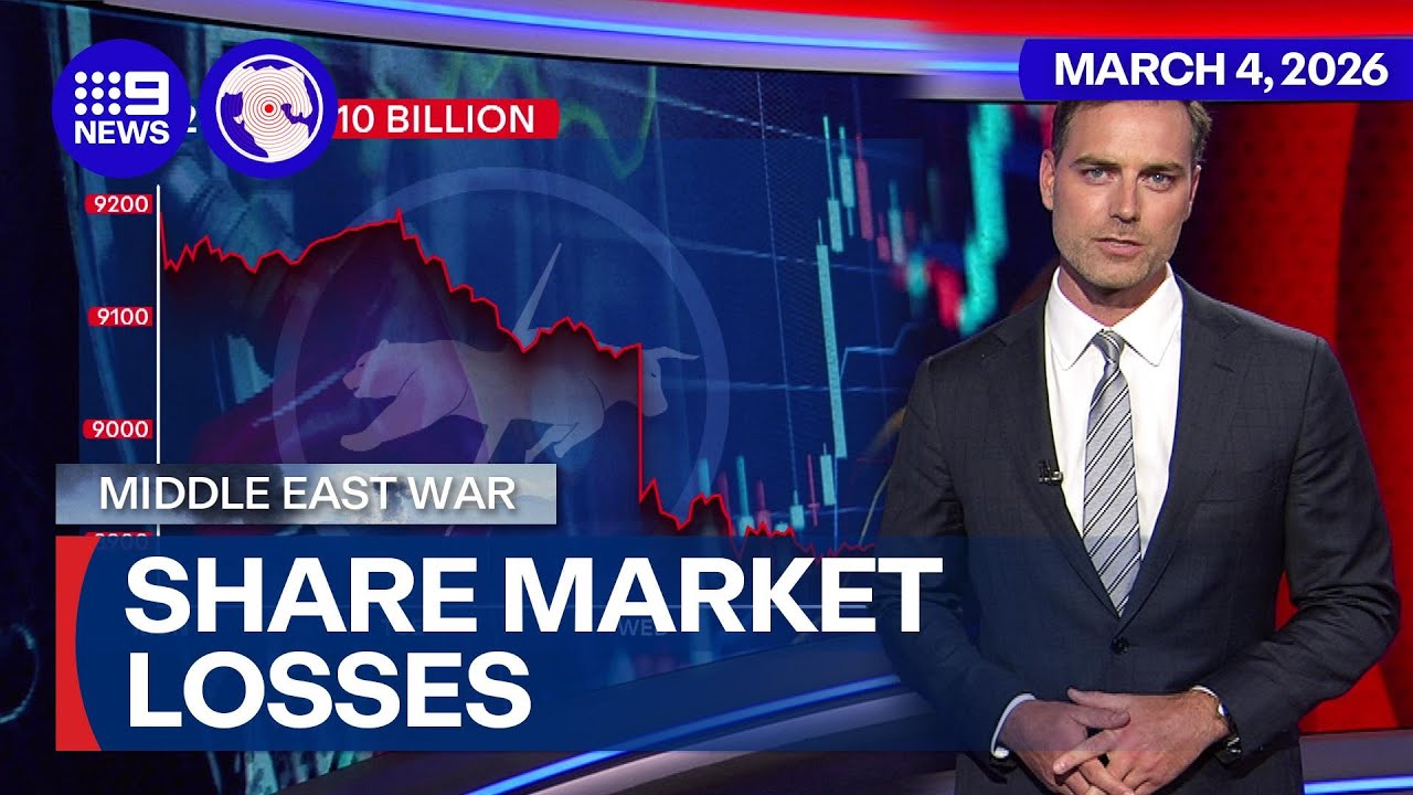 Iran war wipes billions from share market | 9 News Australia