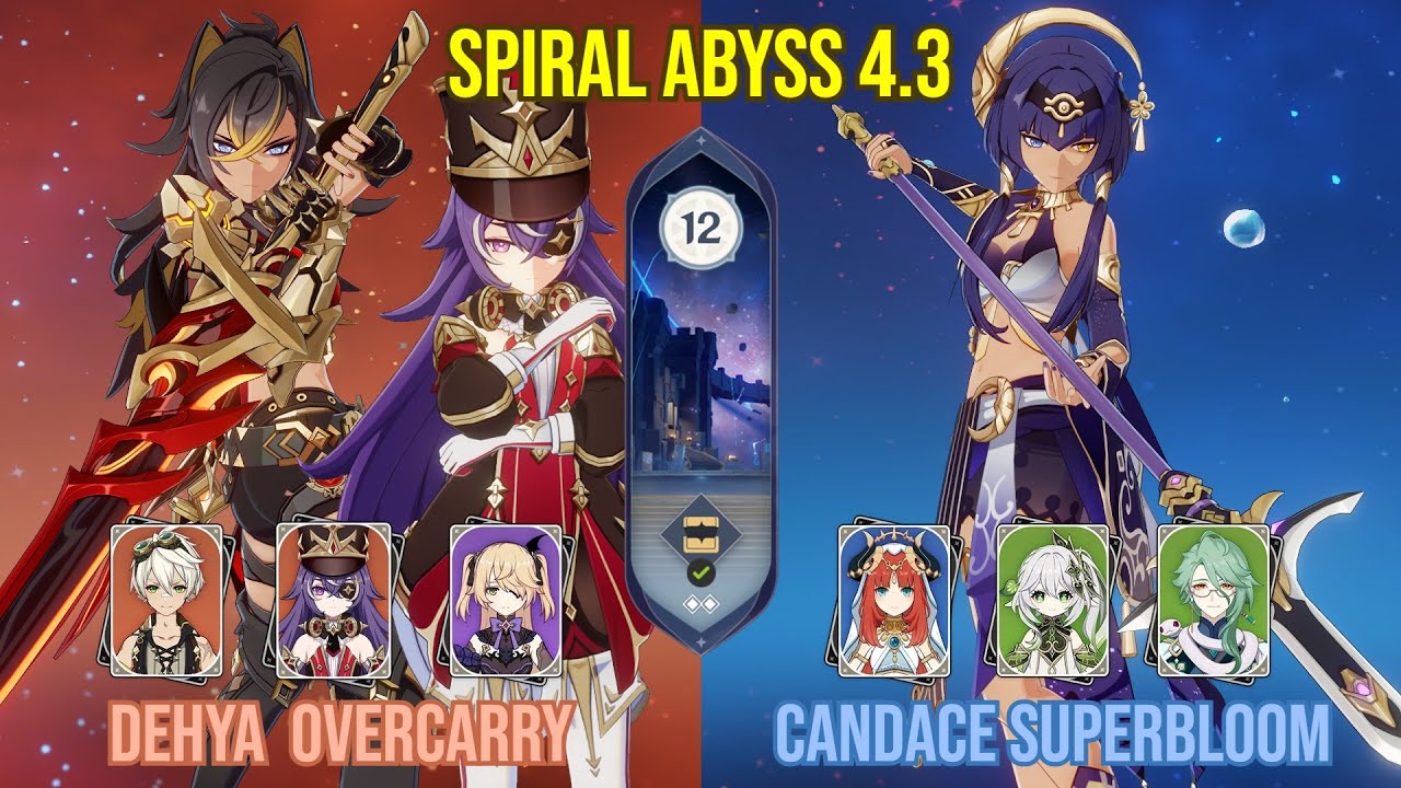 C0 Dehya + Chevreuse Overcarry & C6 Candace Superbloom | Floor 12 Genshin Impact | 4.3 Spiral Abyss