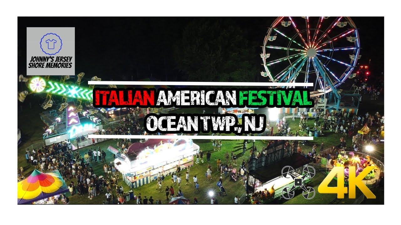 Italian American Festival with Fireworks | Ocean Township, NJ | 4K Drone Footage