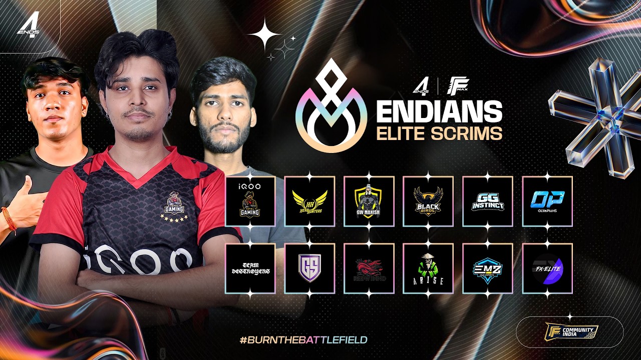 🔴ENDIANS ELITE SCRIMS - GRAND FINALS - DAY 6 #iqootg #iqoo #gwmanish #nxt #hh #ugayush