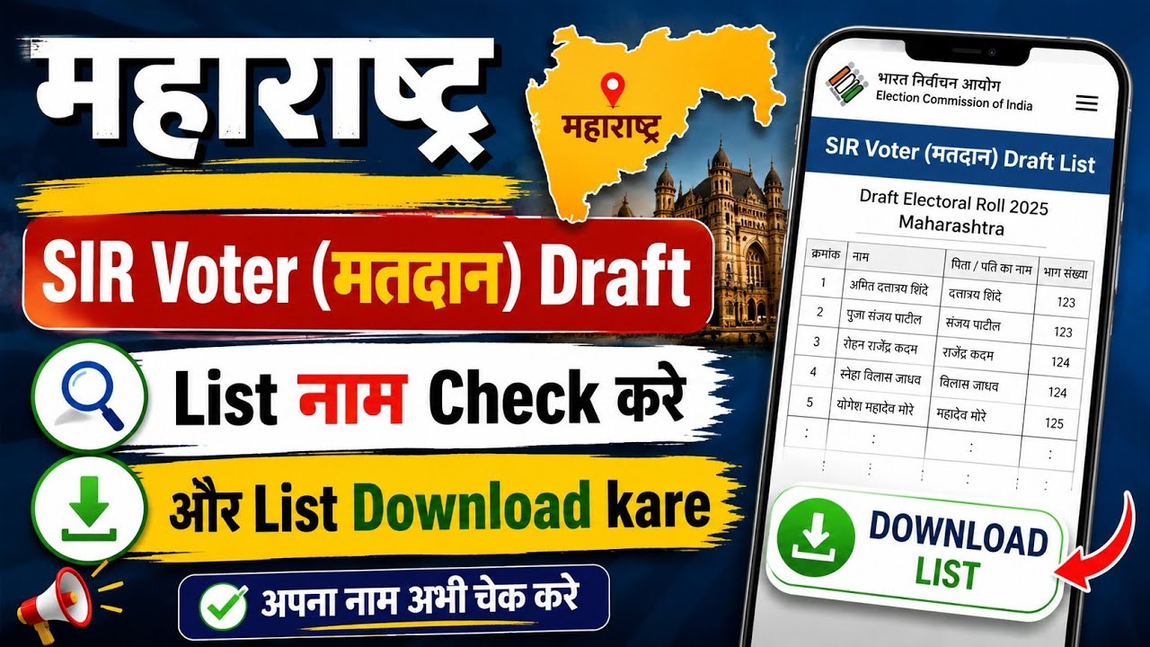 sir list me apna naam kaise dekhe | how to check sir voter list | maharashtra sir draft list 