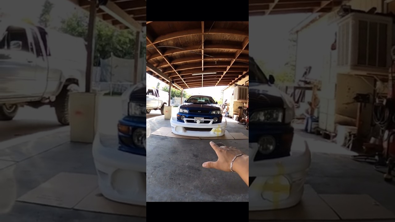 Installing wide body front bumper on my project Subaru GC8 #custom #diy #car #project #build #gc8