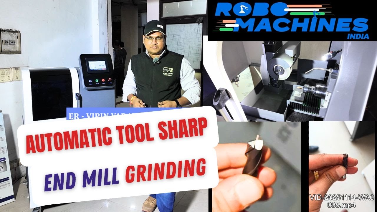AUTOMATIC TOOL REGRINDING MACHINE - AUTOMATIC RESHARPNING MACHINE - ROBO SHARP MULTI #cnctooling