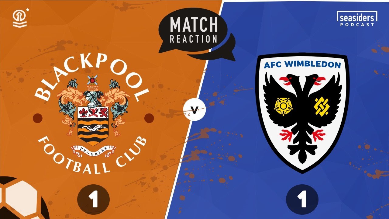 Blackpool 1 - Wimbledon 1 : Match Reaction