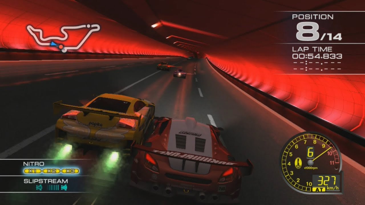 Ridge Racer 7 Maker's Trial ROLLING THUNDER with MeltfireCmplete at Crossbay Tunnel R [Control view]