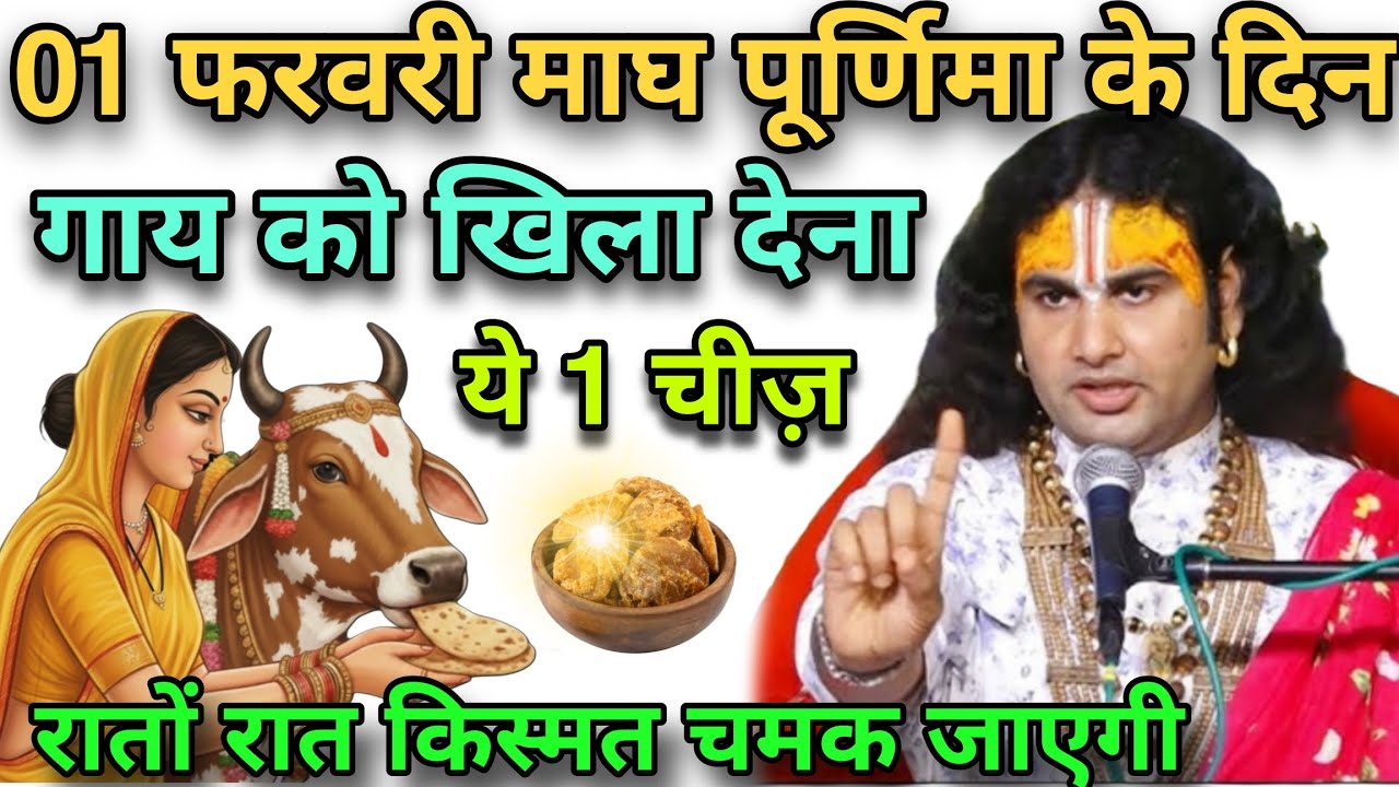 1 February 2026 माघ मास पूर्णिमा के दिन, गाय को खिला देना यह 1 गुप्त चीज, रातों-रात किस्मत चमक जाएगी