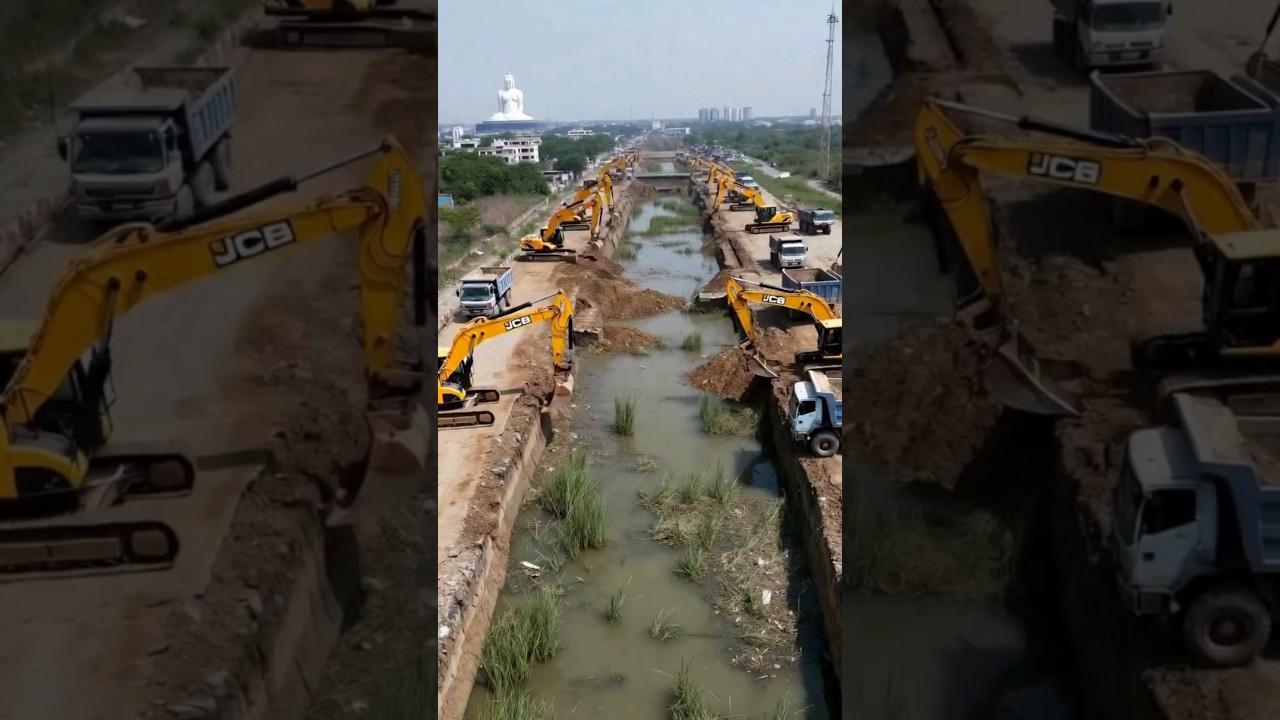 Amaravati Canal &ndash; 15,85,00,00,000 Rs Flood Control Canal | Gravity Canal  #amaravati #viral #news
