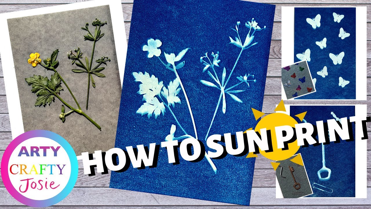 How to make a sun print using special paper || How to make a cyanotype || Easy craft