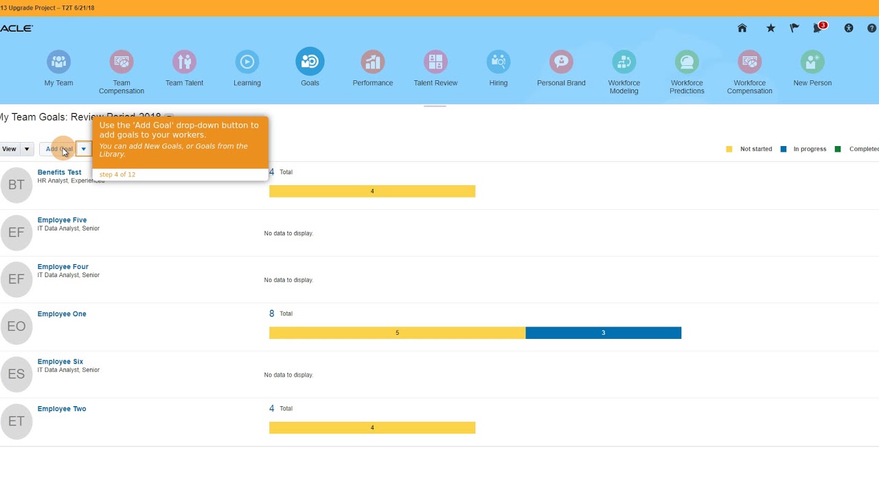 Manage Direct Reports' Goals