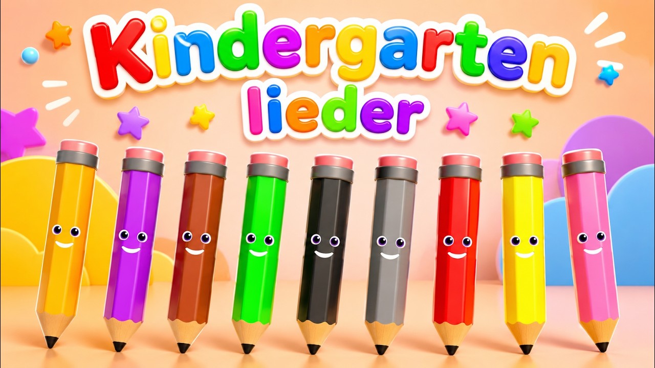 Buntstifte Farben Lied &mdash; German for children &mdash; Kindergarten lieder &mdash; Olly der Zug