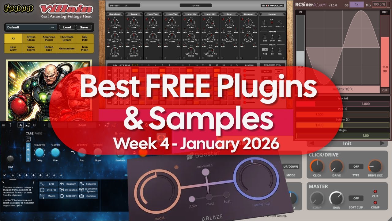 Free Plugins and Samples – Week 4 January 2026 – No Talking