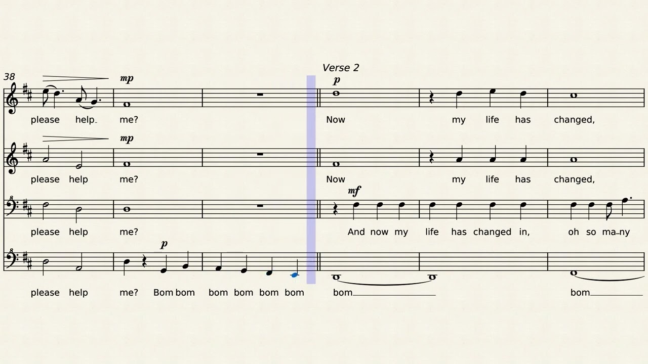 Help! – The Beatles - arranged for SSAA choir a cappella - barbershop style
