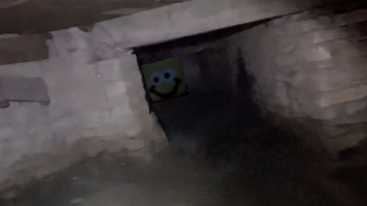 Exploring a tunnel with my pal